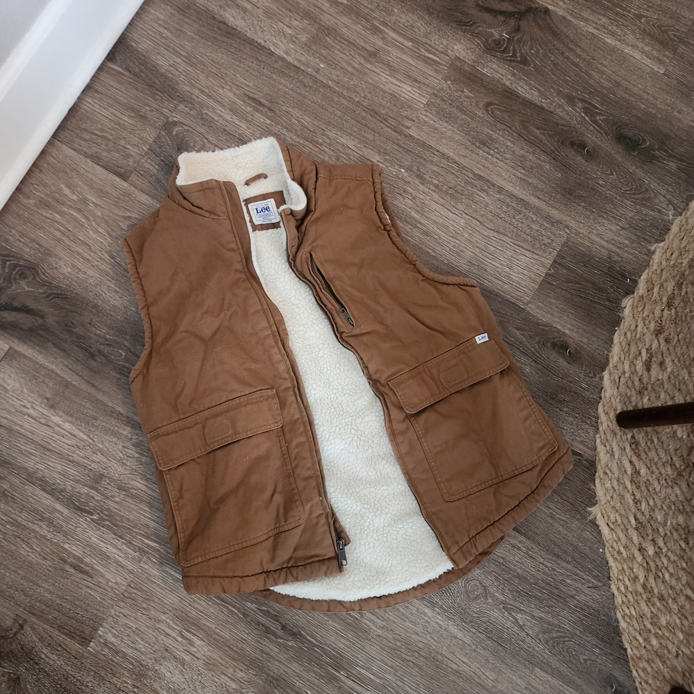 Lee Brown Sherpa Vest